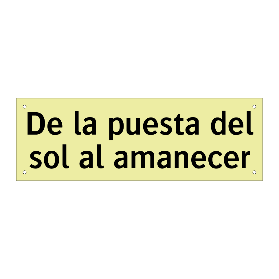 De la puesta del sol al amanecer