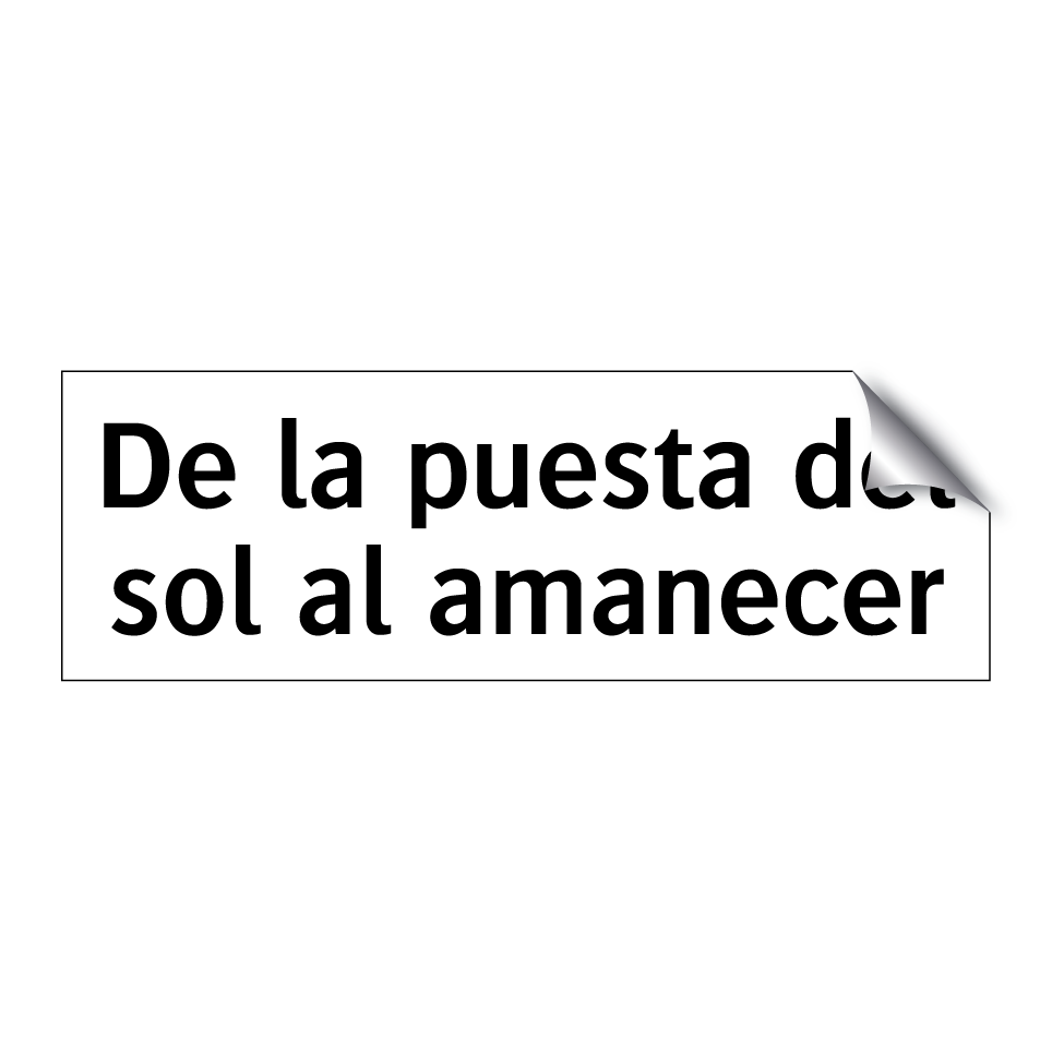 De la puesta del sol al amanecer