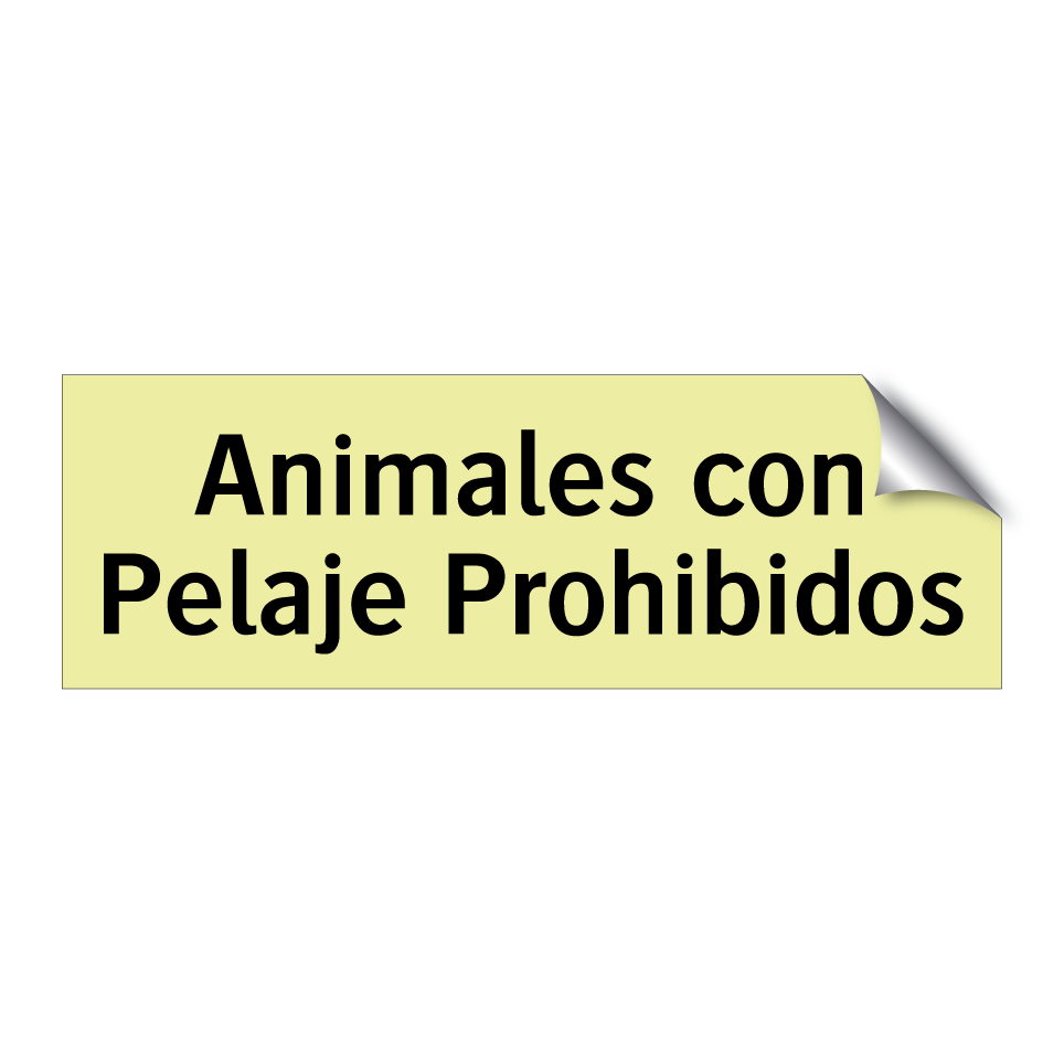 Animales con Pelaje Prohibidos