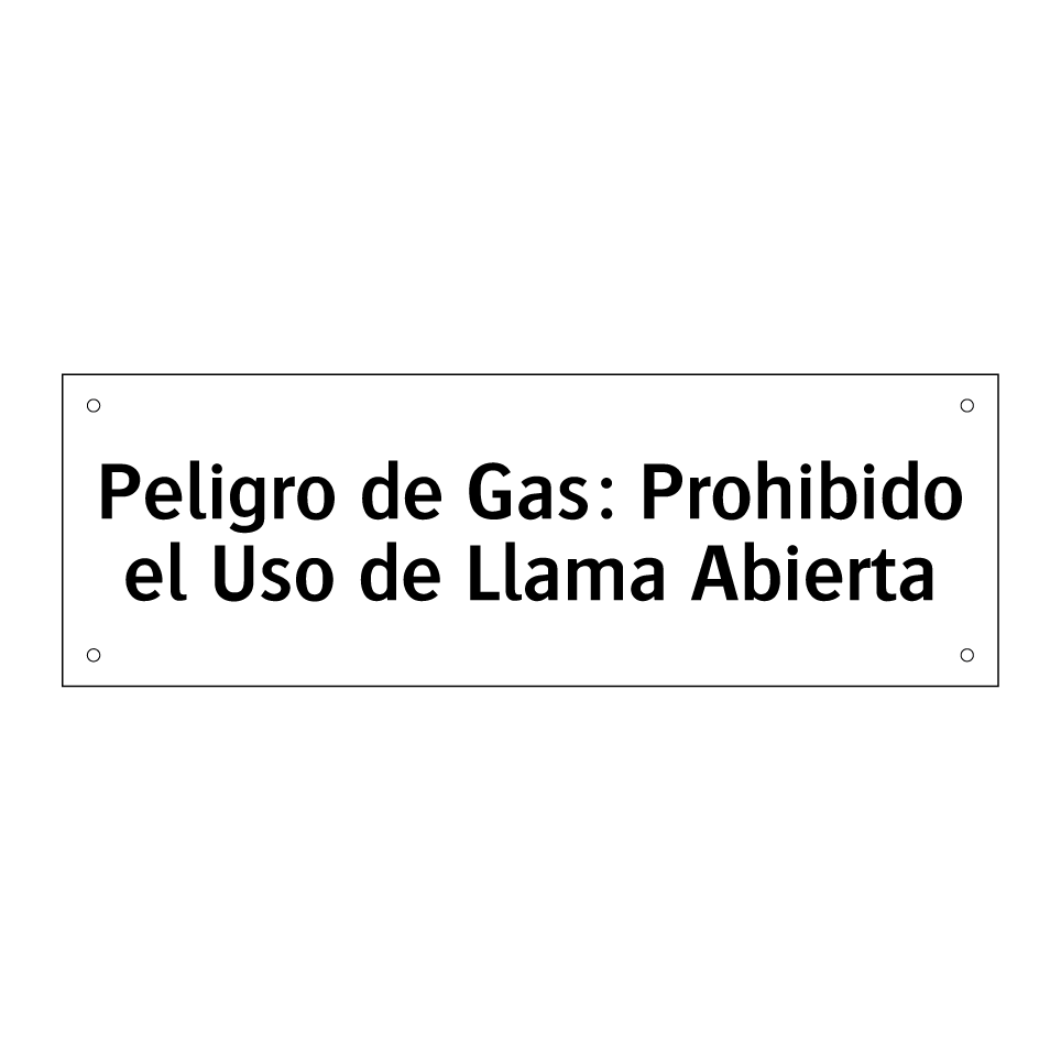 Peligro de Gas: Prohibido el Uso de Llama Abierta