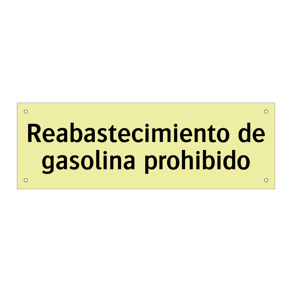 Reabastecimiento de gasolina prohibido