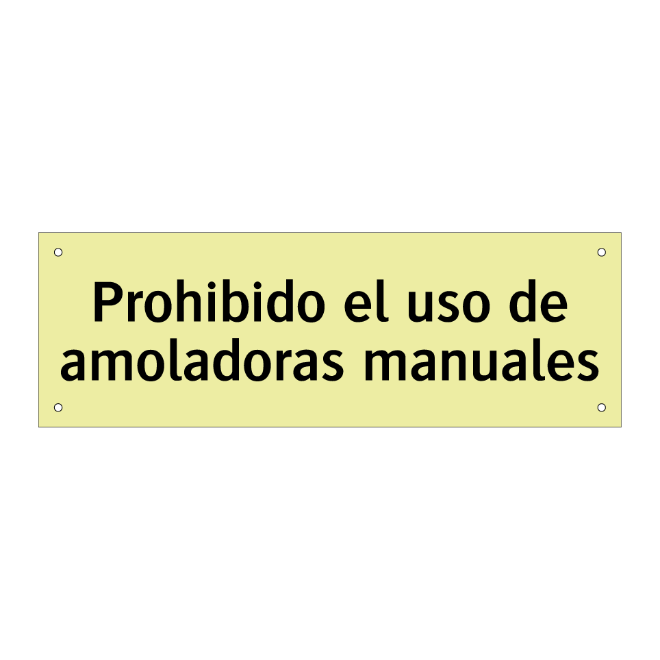 Prohibido el uso de amoladoras manuales