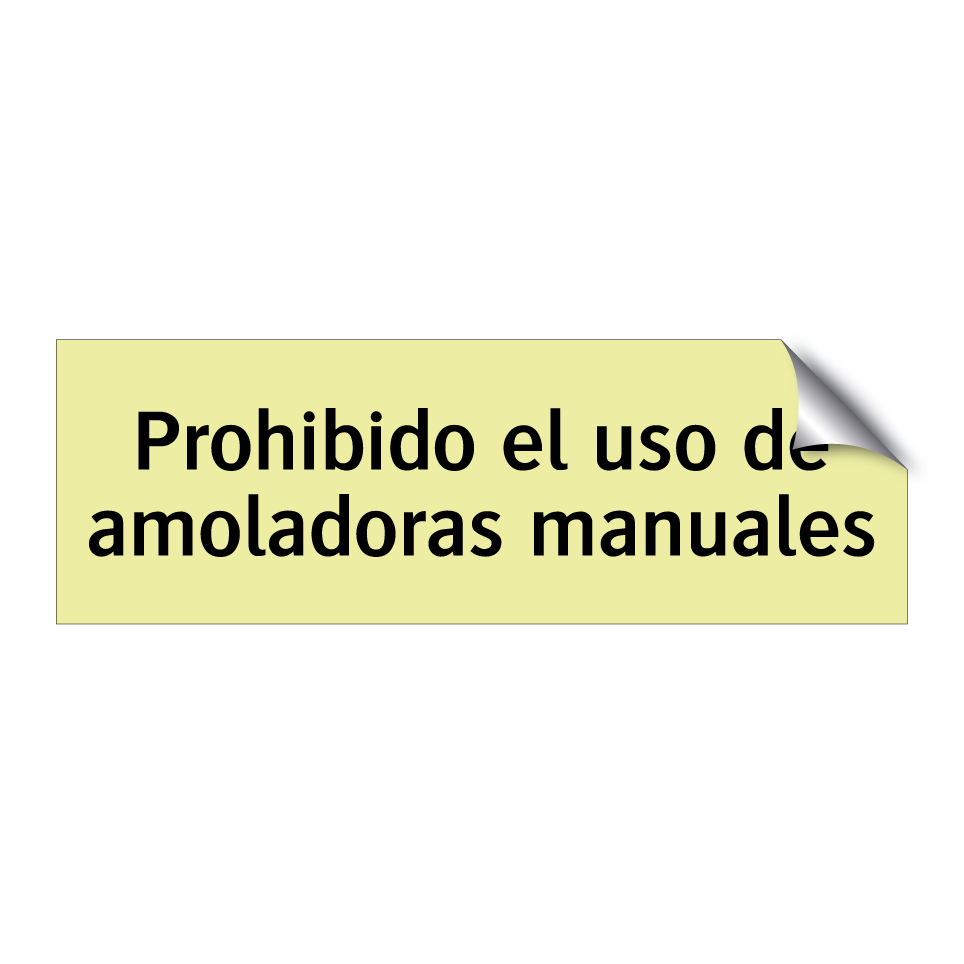 Prohibido el uso de amoladoras manuales