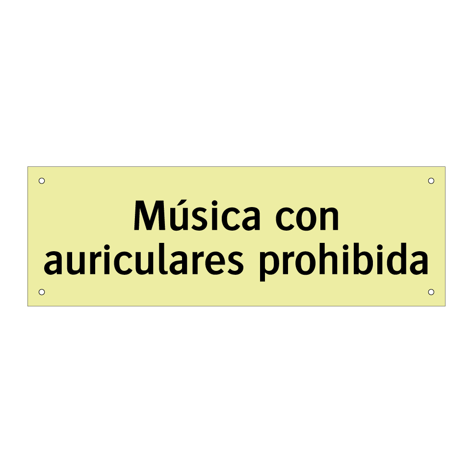Música con auriculares prohibida
