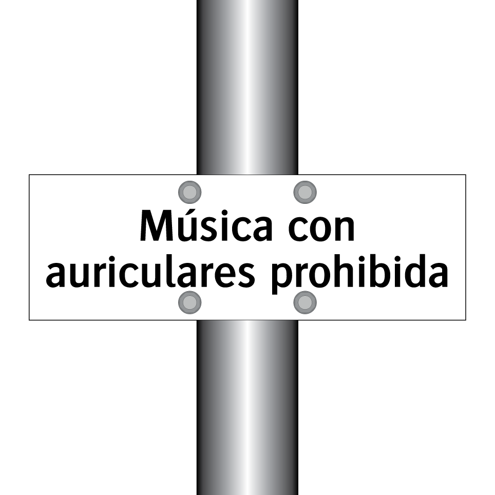 Música con auriculares prohibida