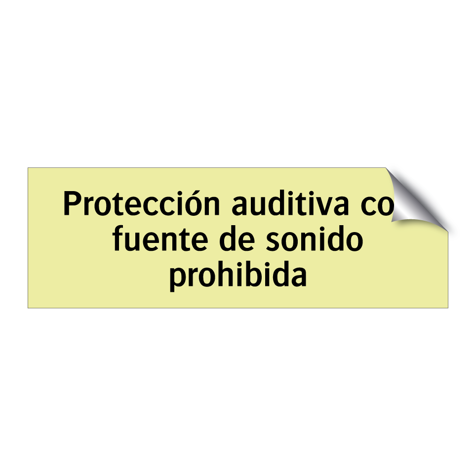Protección auditiva con fuente de sonido prohibida