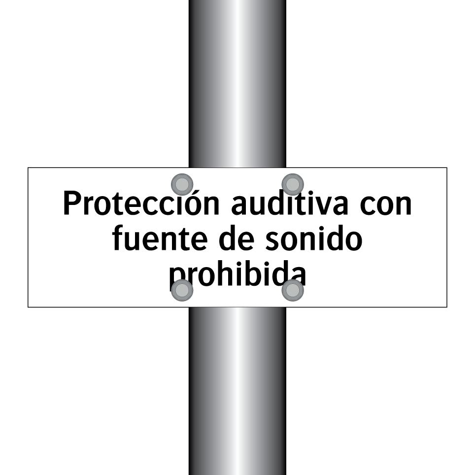 Protección auditiva con fuente de sonido prohibida