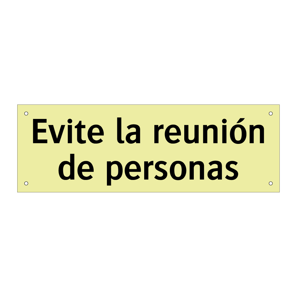 Evite la reunión de personas