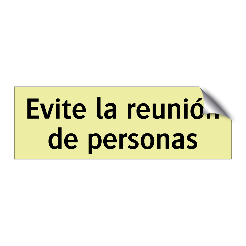 Evite la reunión de personas