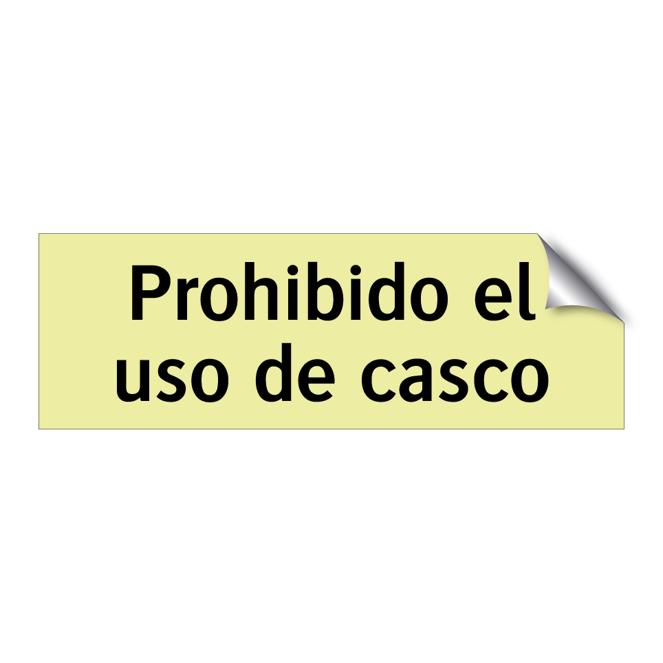 Prohibido el uso de casco