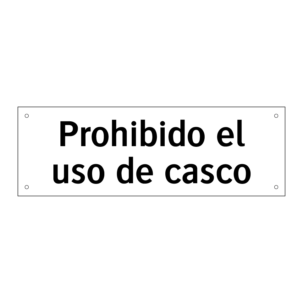 Prohibido el uso de casco