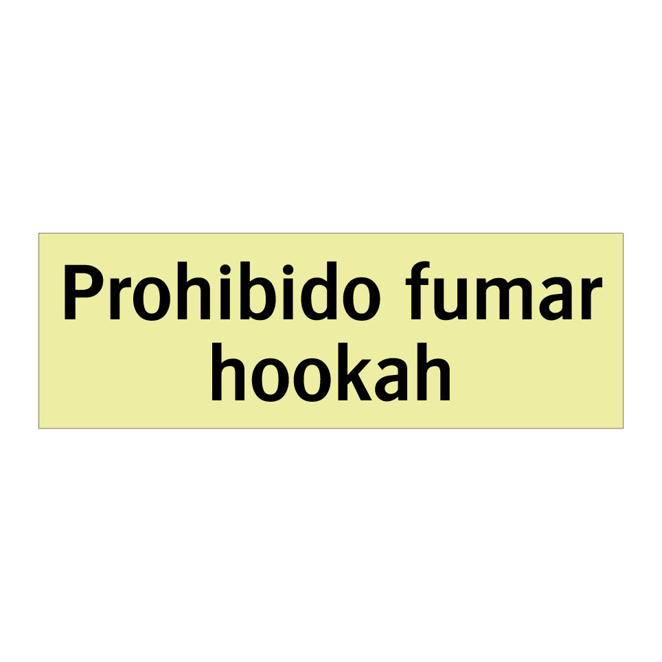 Prohibido fumar hookah