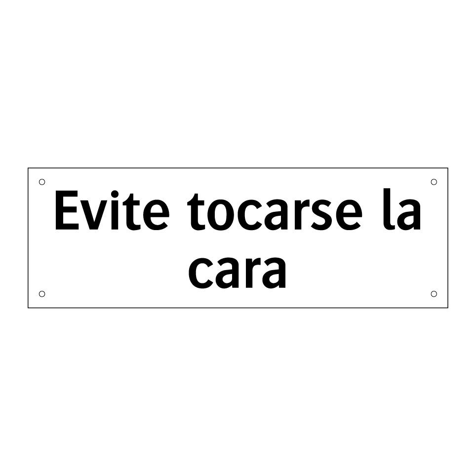 Evite tocarse la cara
