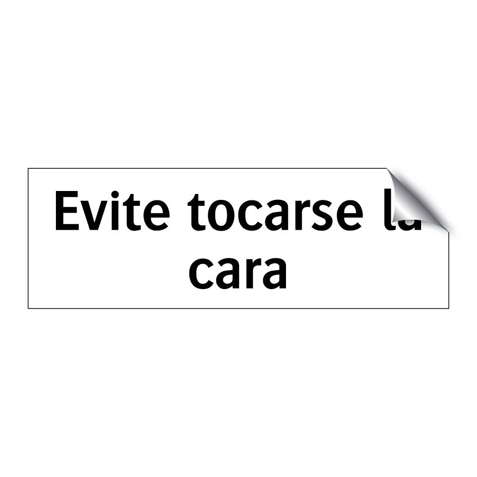 Evite tocarse la cara