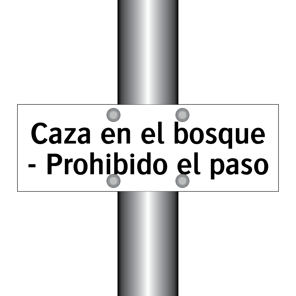 Caza en el bosque - Prohibido el paso