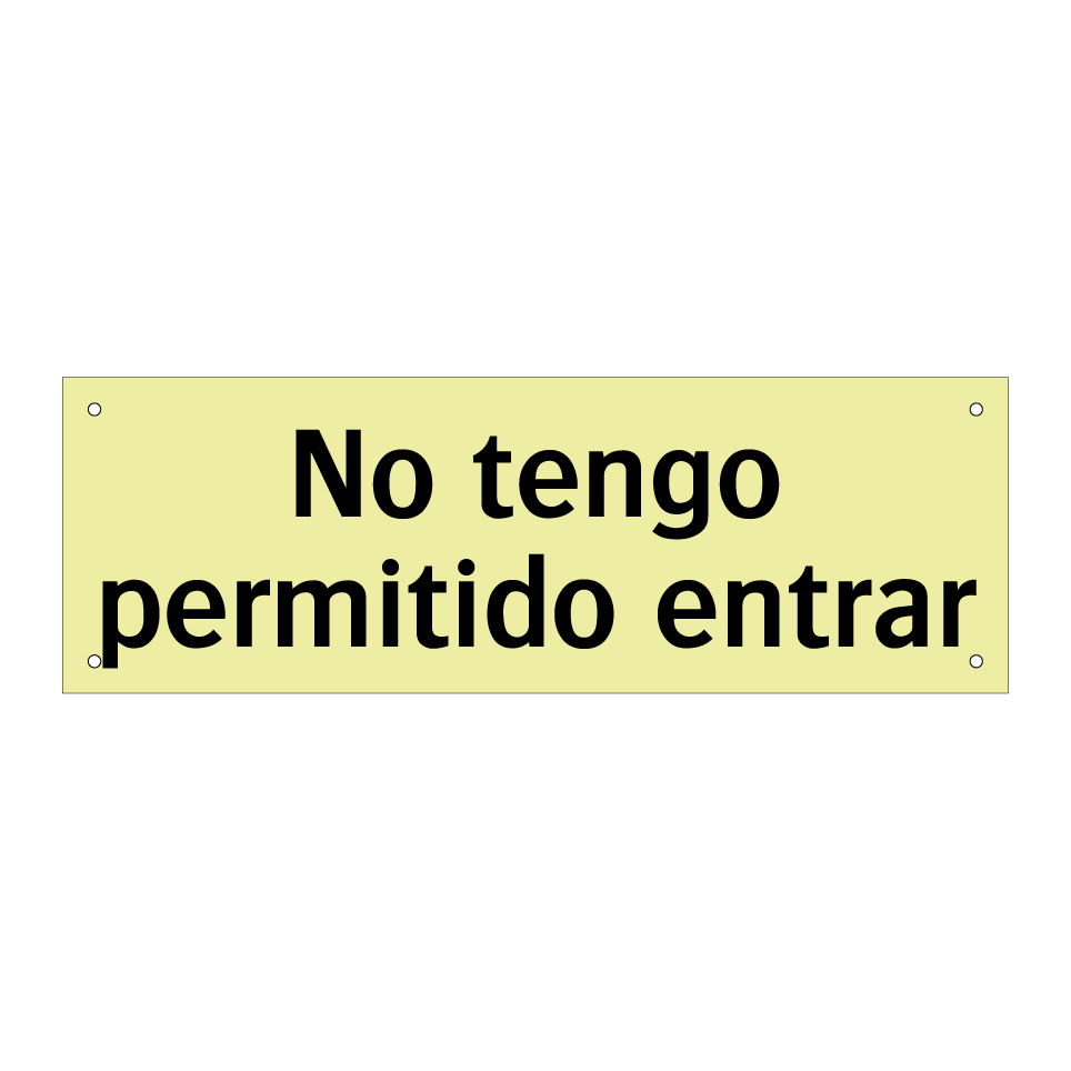 No tengo permitido entrar