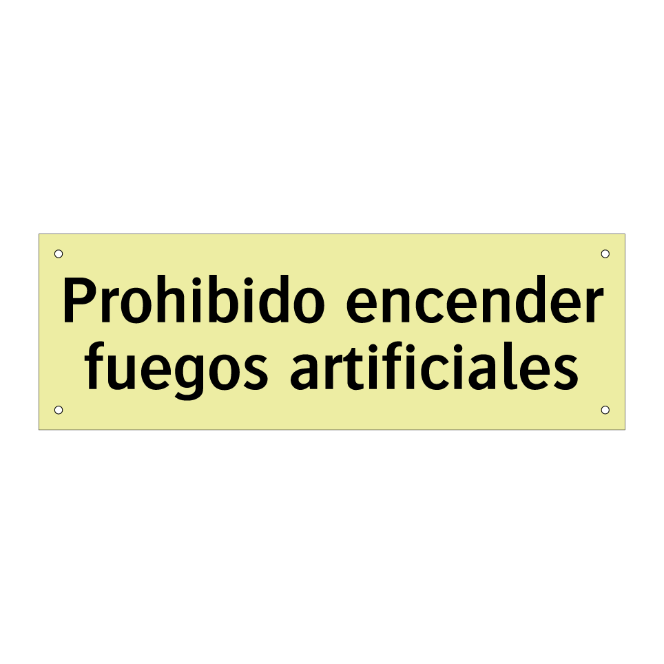 Prohibido encender fuegos artificiales