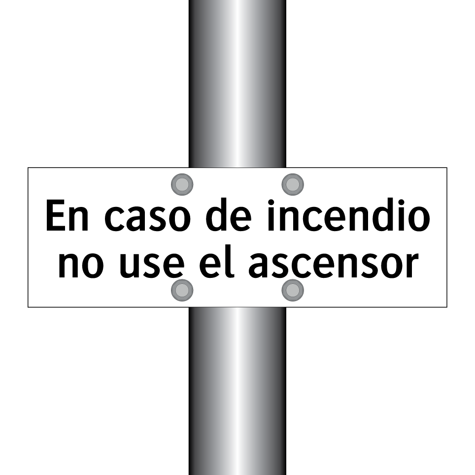 En caso de incendio no use el ascensor