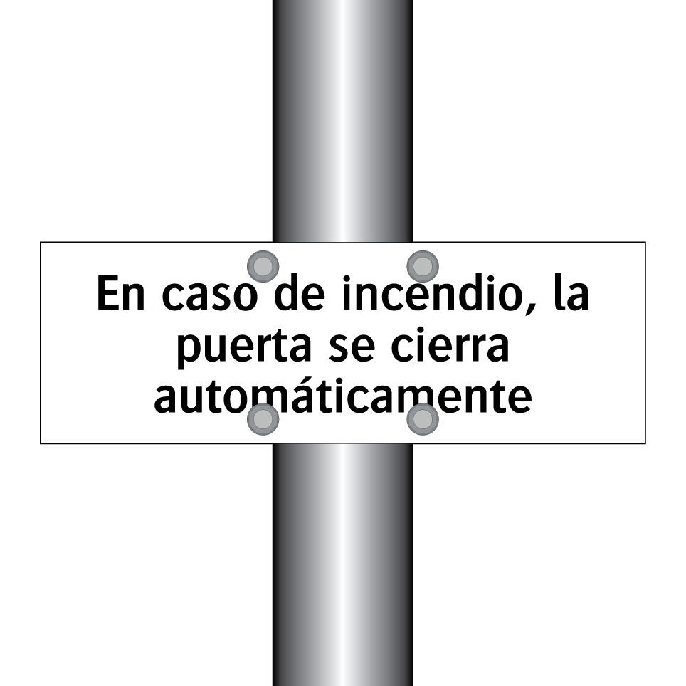 En caso de incendio, la puerta se cierra automáticamente