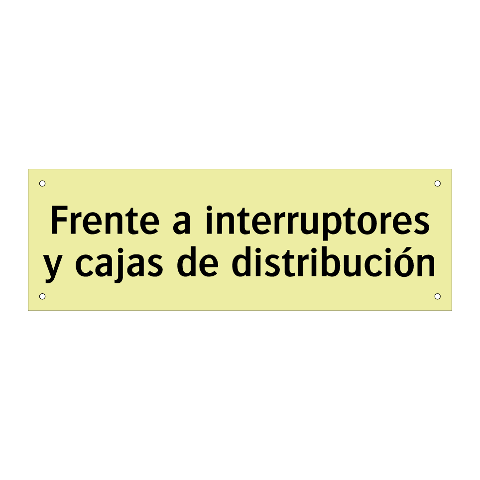 Frente a interruptores y cajas de distribución