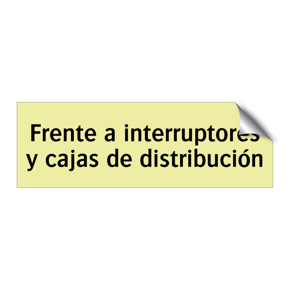 Frente a interruptores y cajas de distribución