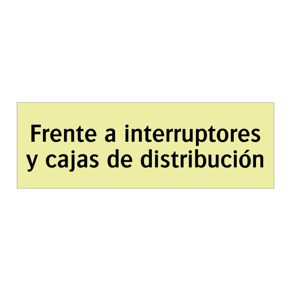 Frente a interruptores y cajas de distribución