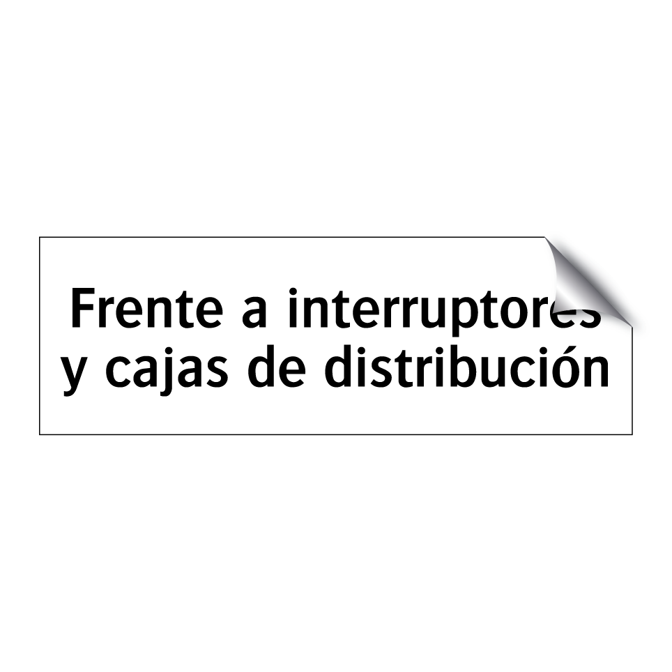 Frente a interruptores y cajas de distribución