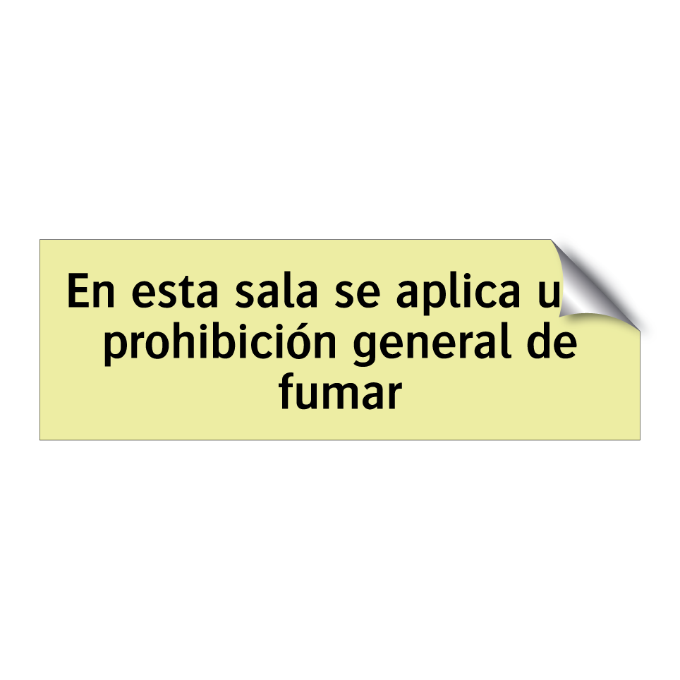 En esta sala se aplica una prohibición general de fumar