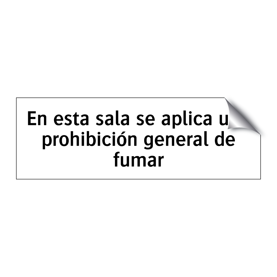 En esta sala se aplica una prohibición general de fumar