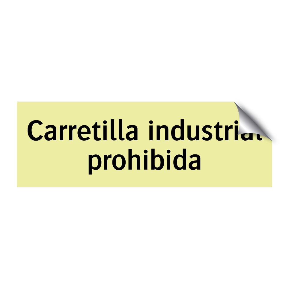 Carretilla industrial prohibida