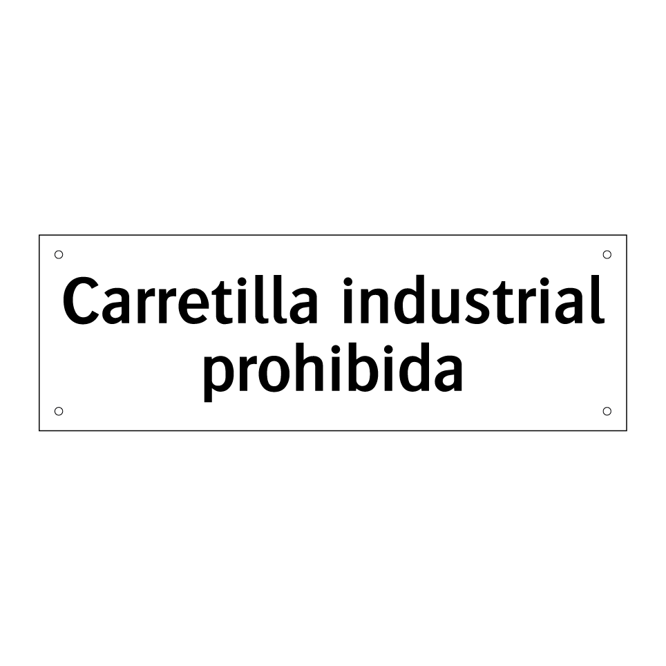 Carretilla industrial prohibida