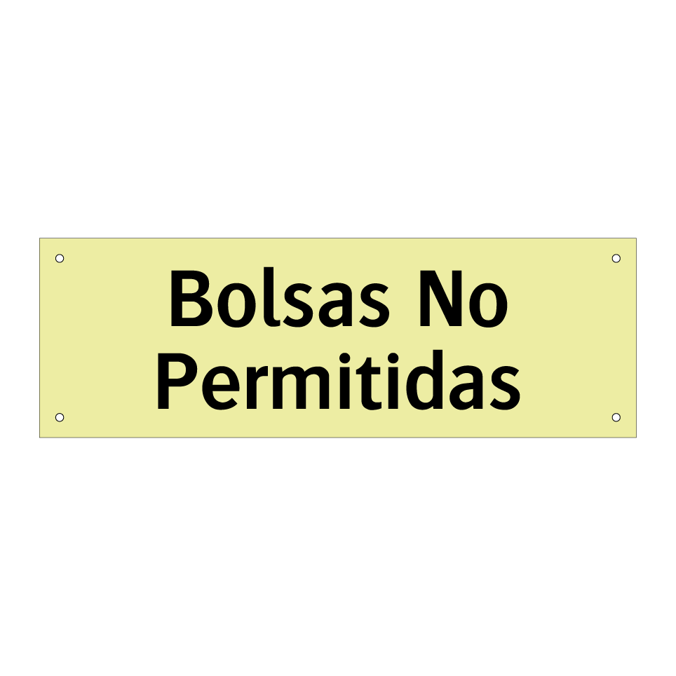 Bolsas No Permitidas
