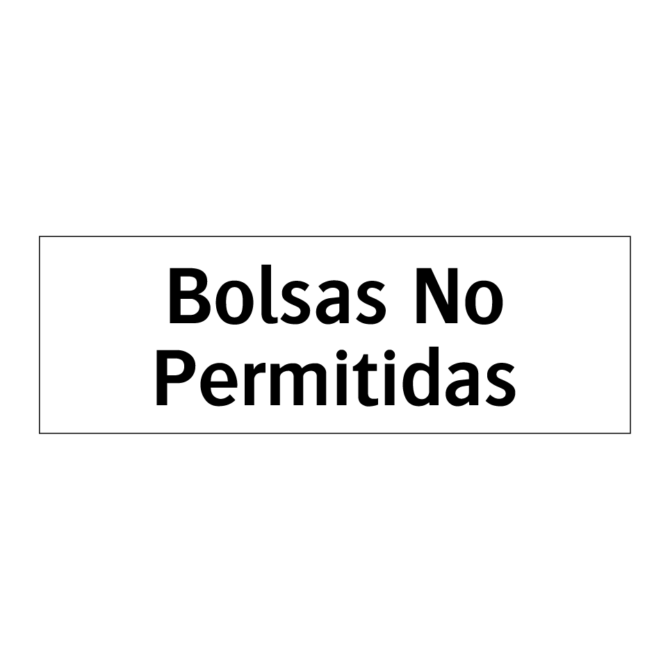 Bolsas No Permitidas