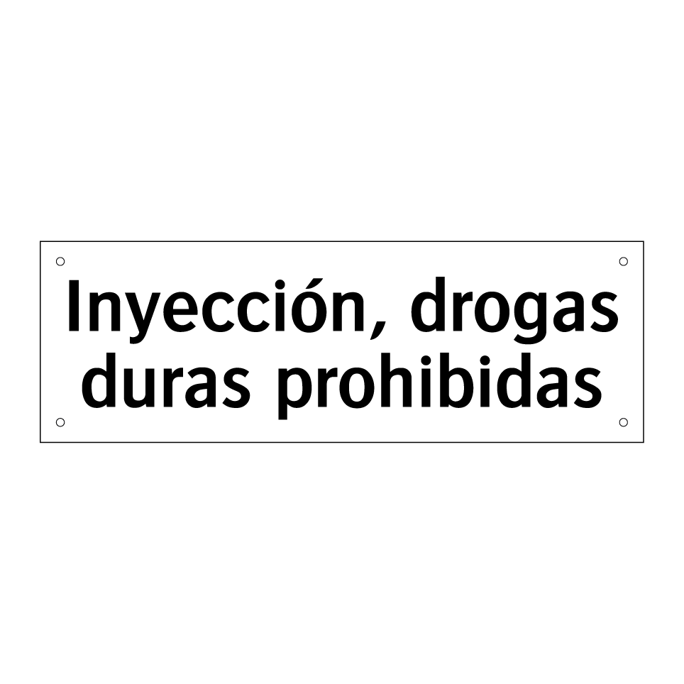 Inyección, drogas duras prohibidas