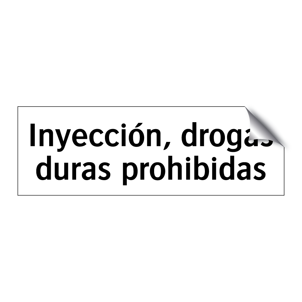 Inyección, drogas duras prohibidas