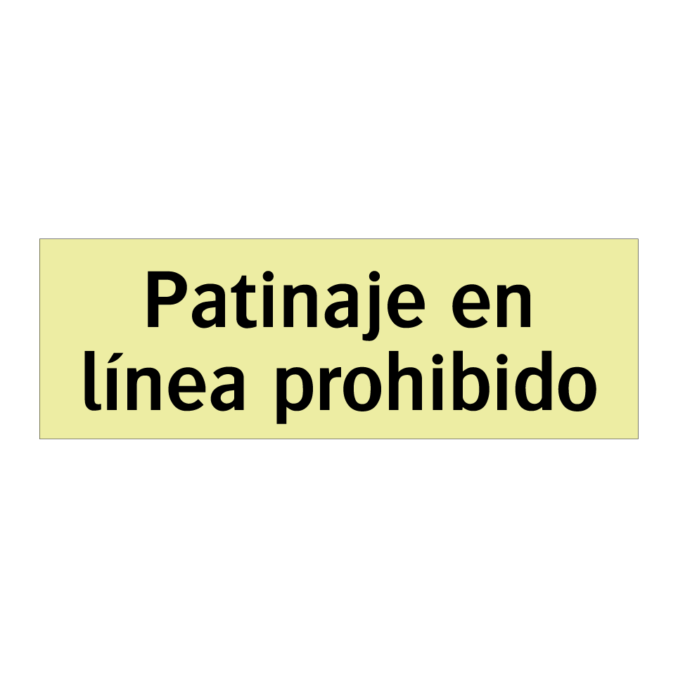 Patinaje en línea prohibido