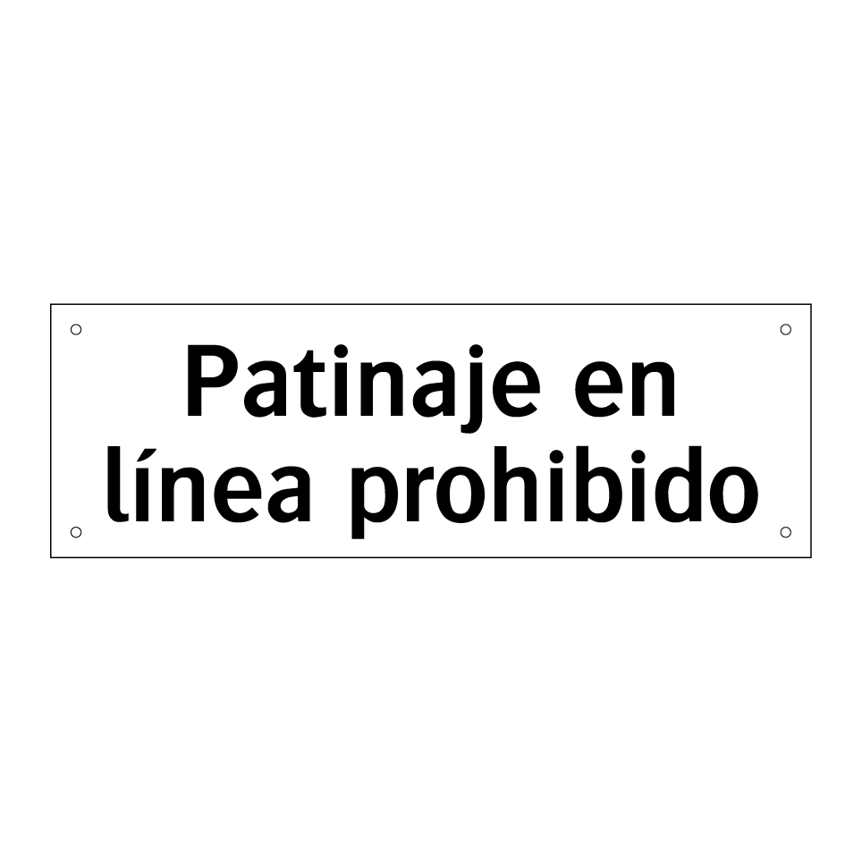 Patinaje en línea prohibido