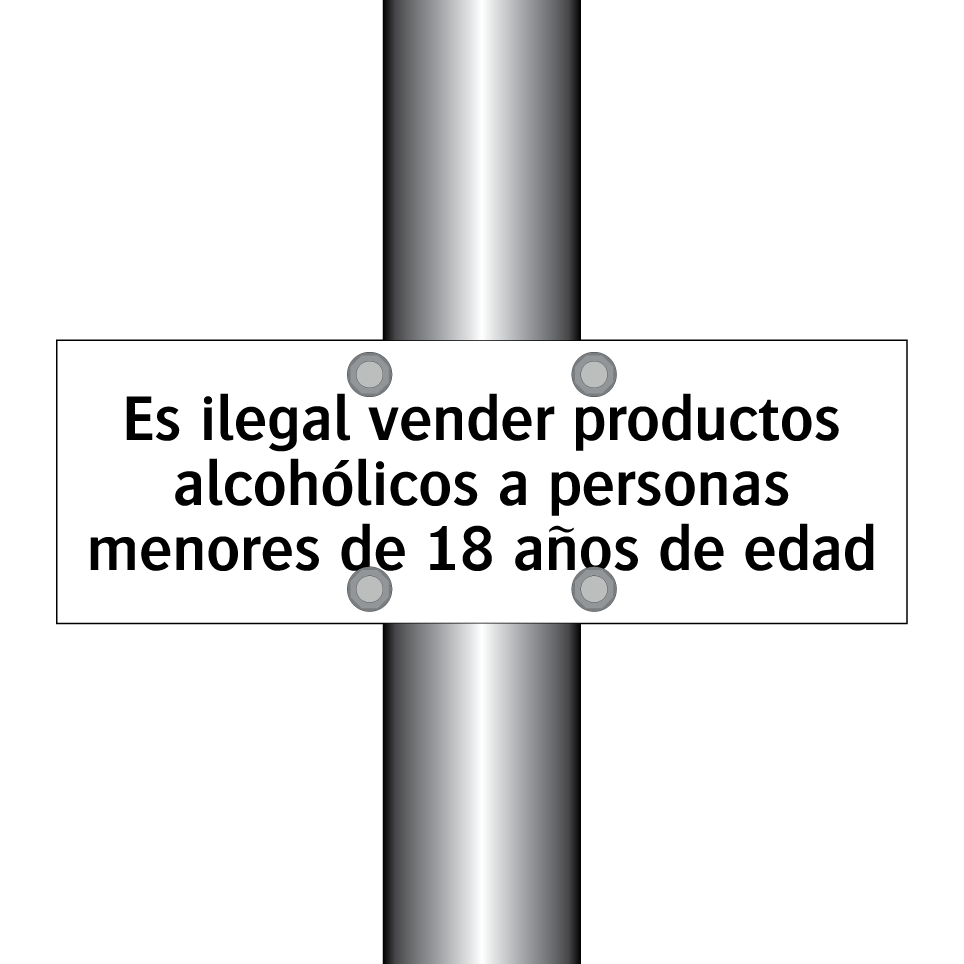 Es ilegal vender productos alcohólicos a personas menores de 18 años de edad