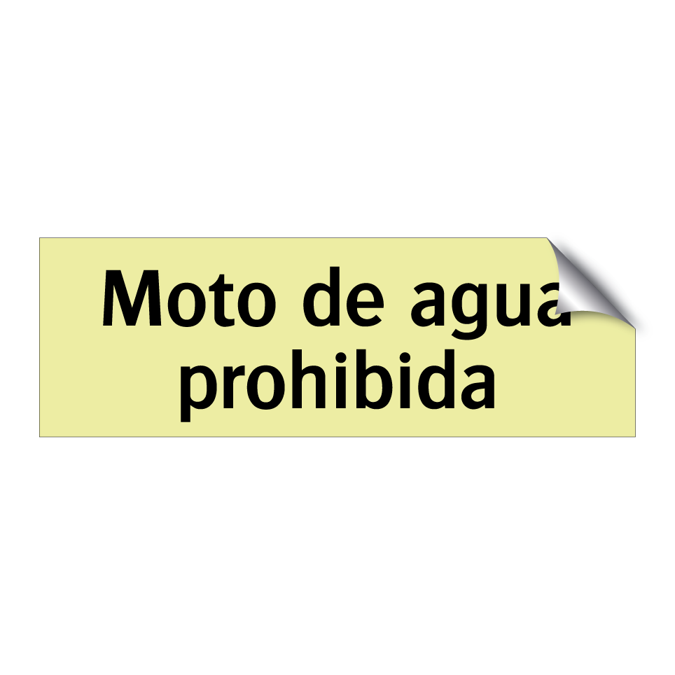Moto de agua prohibida
