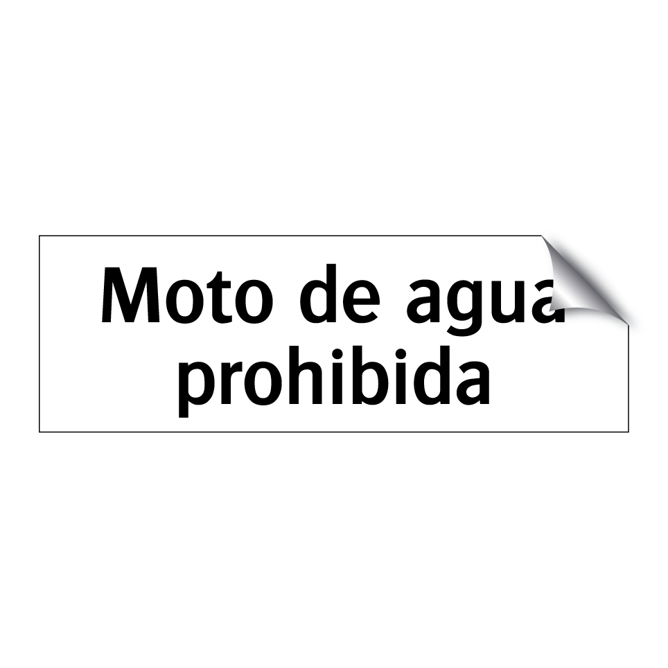 Moto de agua prohibida