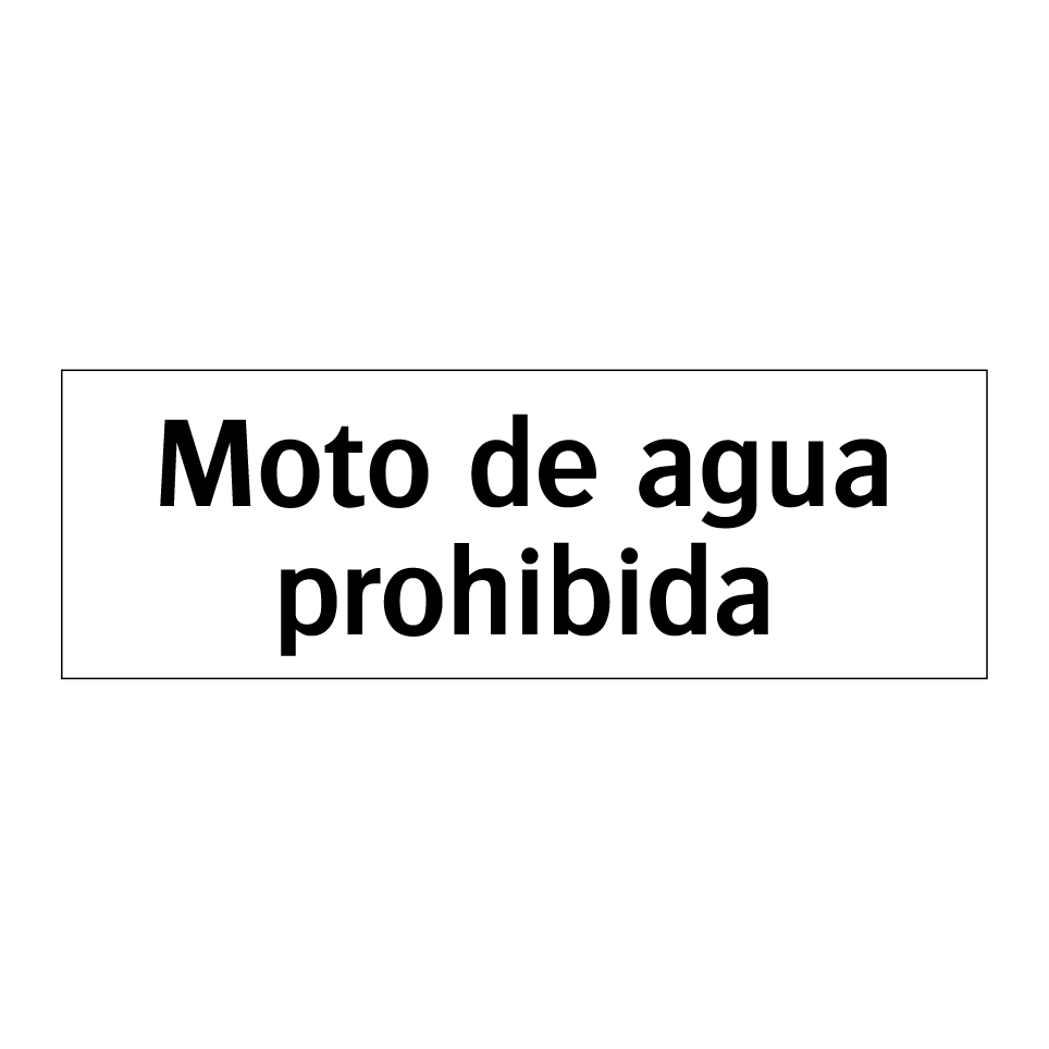 Moto de agua prohibida