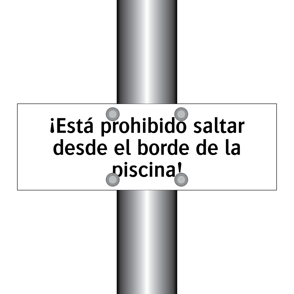 ¡Está prohibido saltar desde el borde de la piscina!