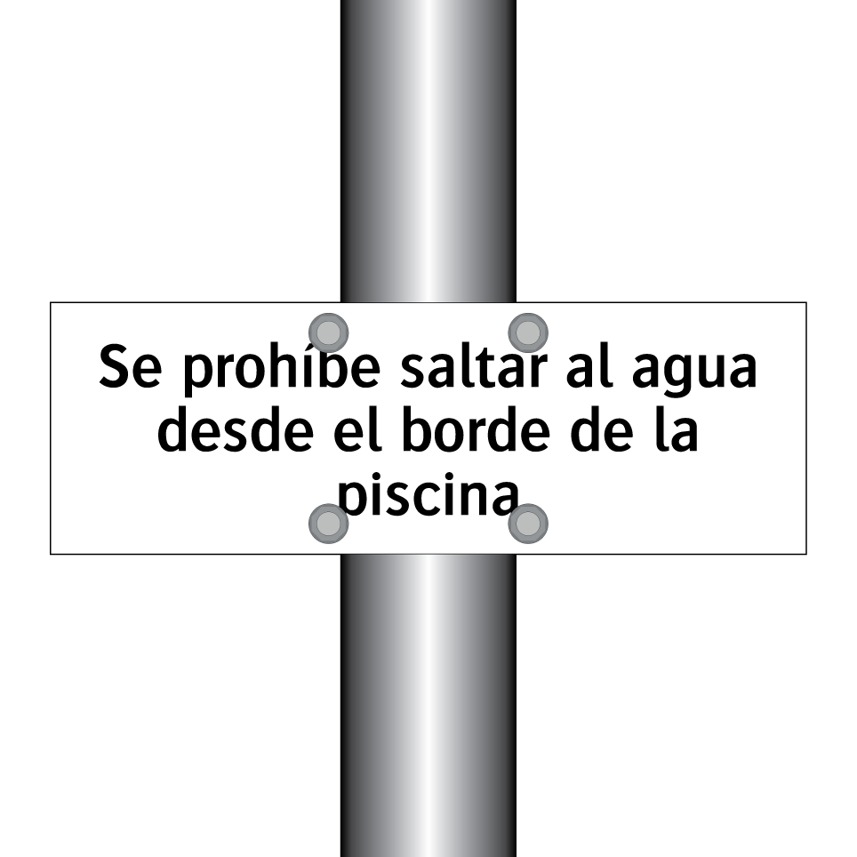 Se prohíbe saltar al agua desde el borde de la piscina