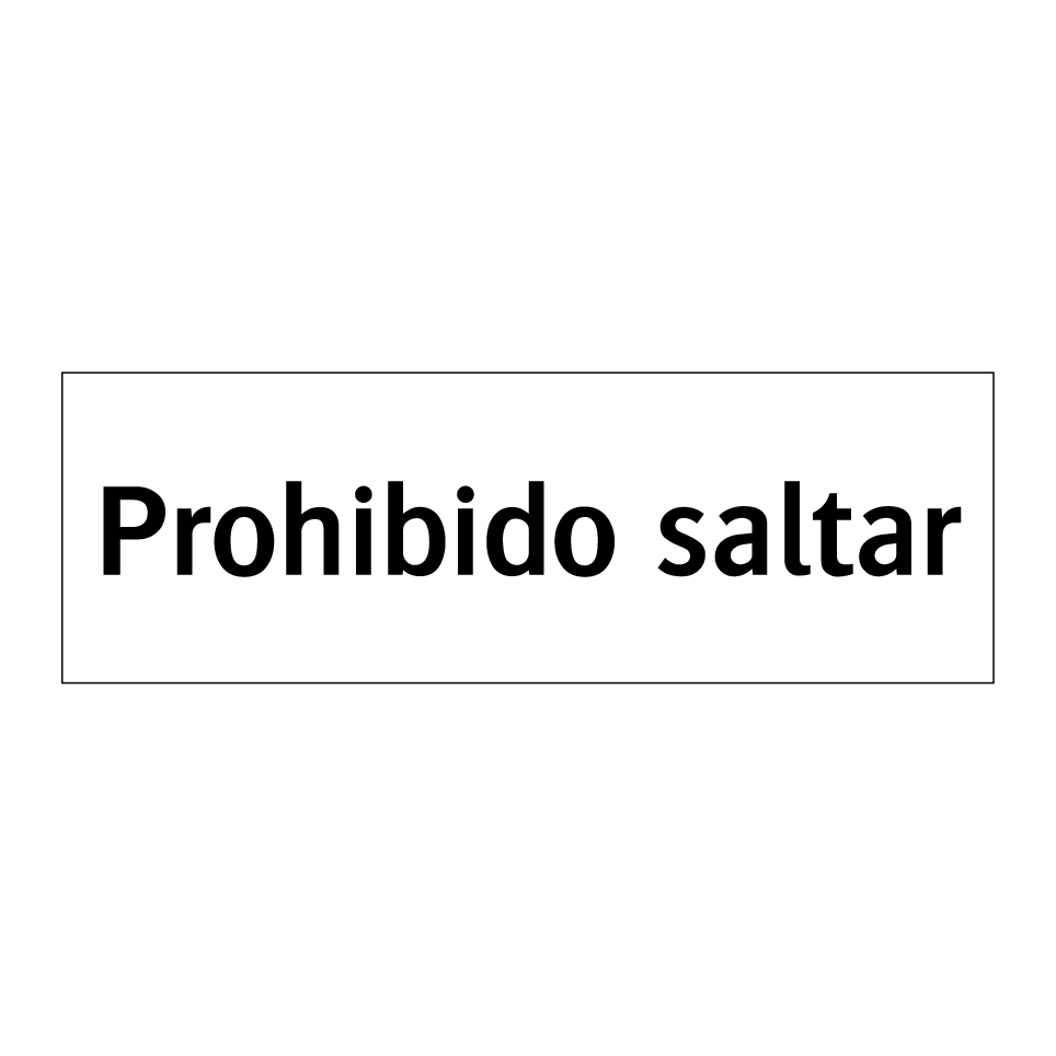 Prohibido saltar