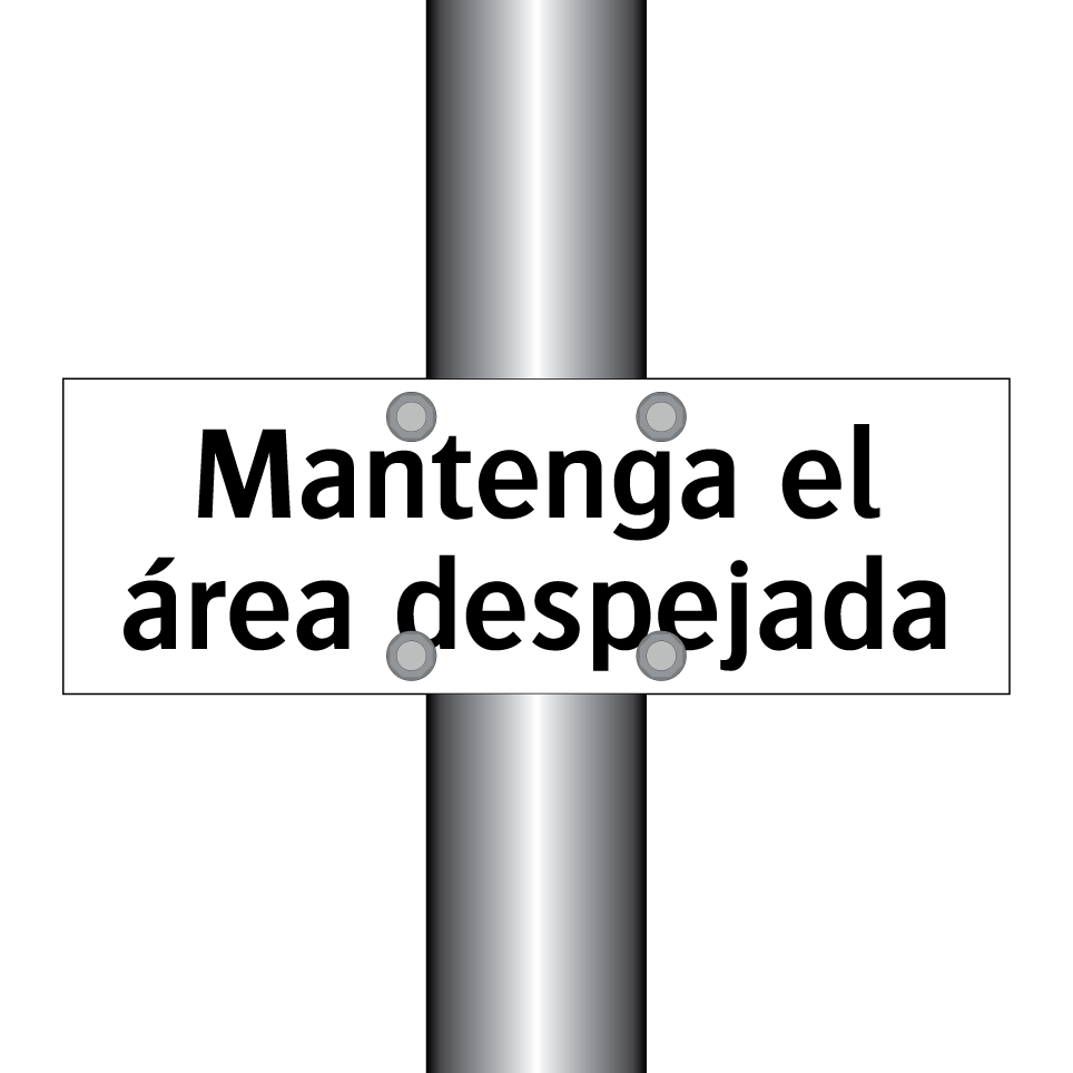 Mantenga el área despejada