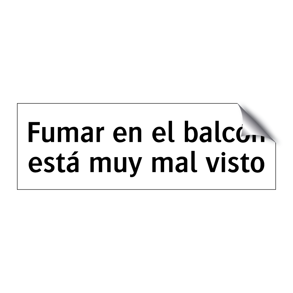 Fumar en el balcón está muy mal visto