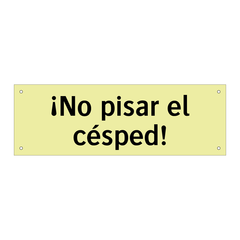 ¡No pisar el césped!
