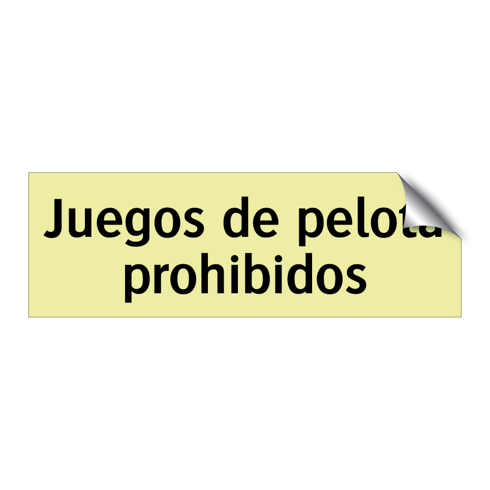 Juegos de pelota prohibidos