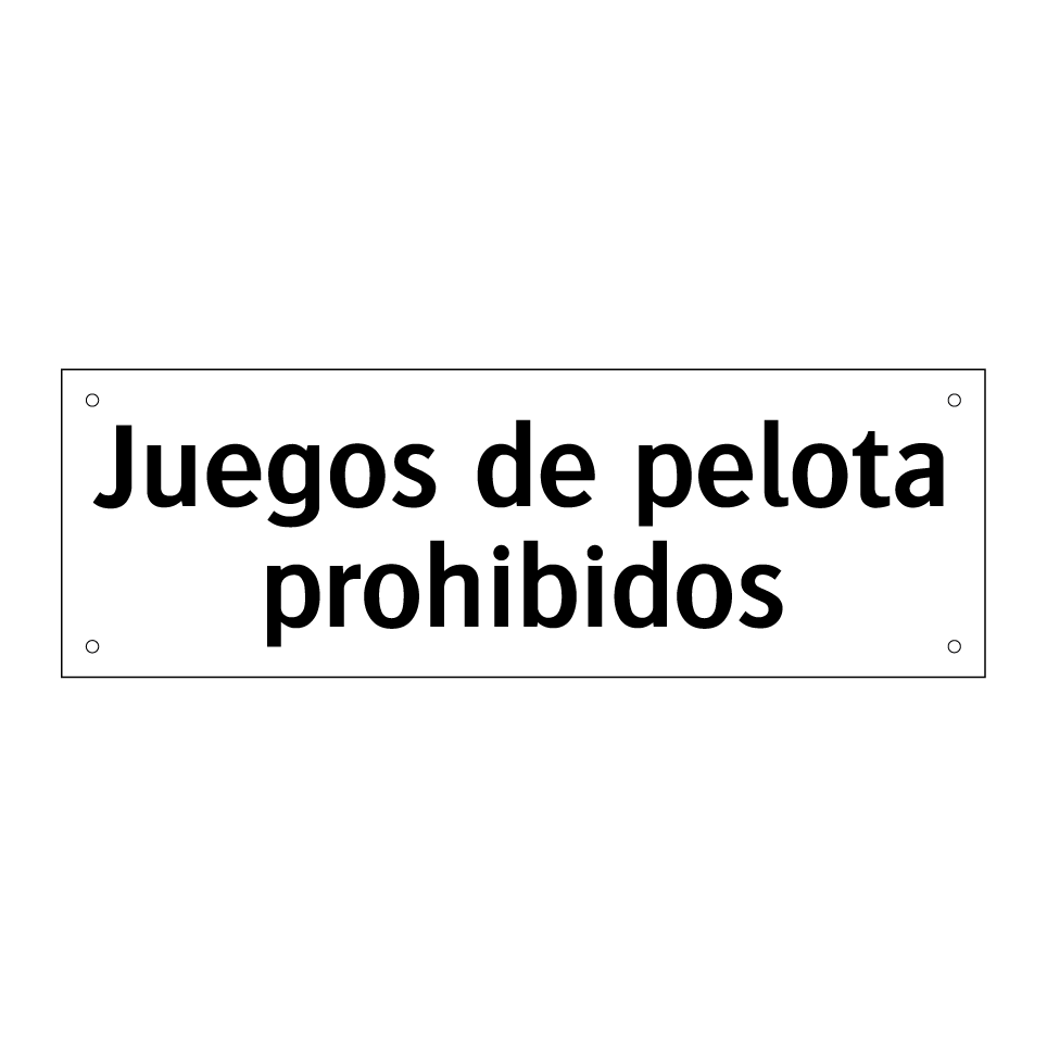 Juegos de pelota prohibidos