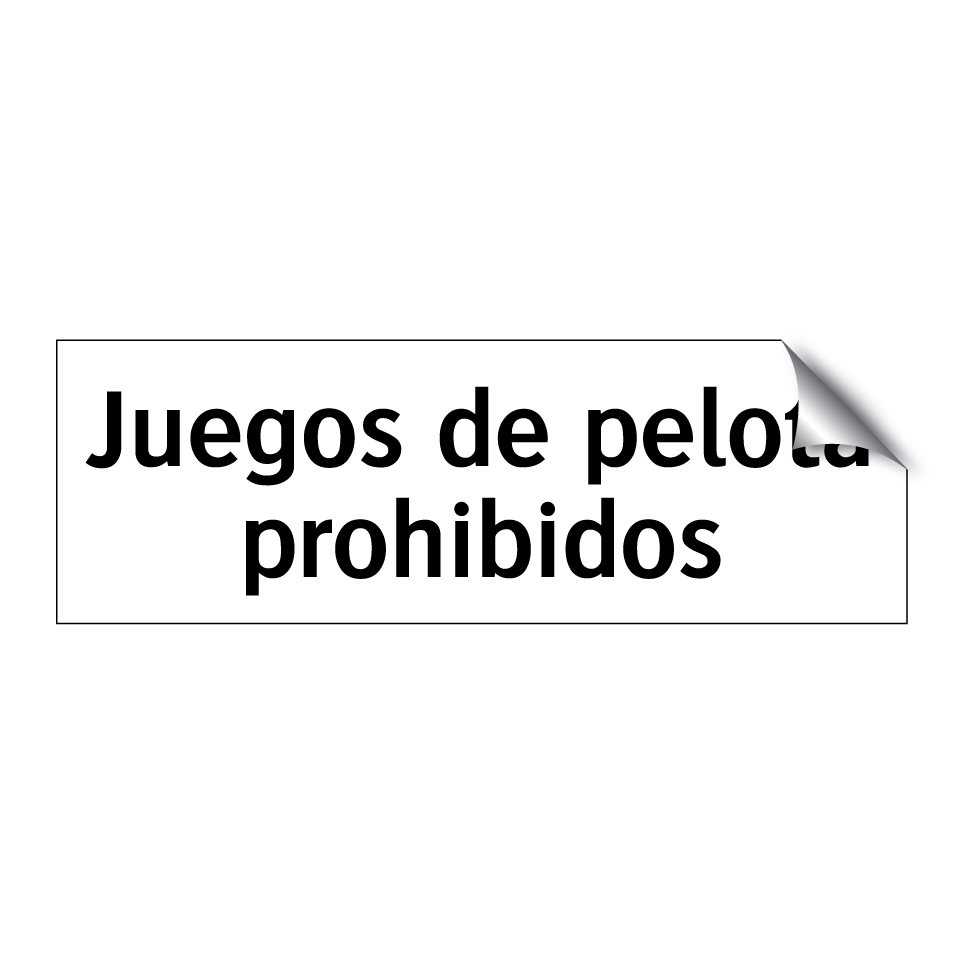 Juegos de pelota prohibidos